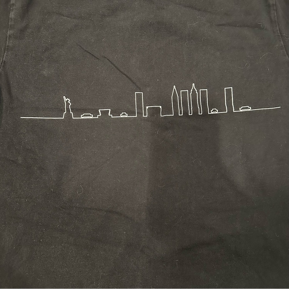 Black nyc Skyline cotton T-Shirt - Picture 3 of 11